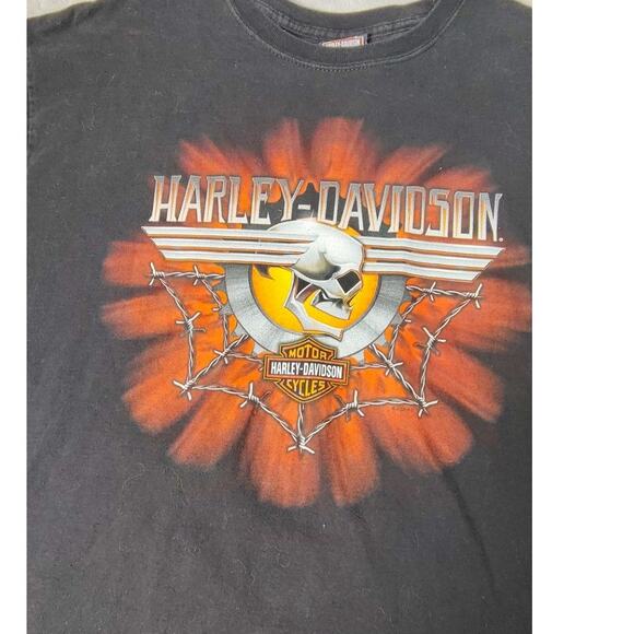 Harley Davidson T-Shirt Mens Size Large Las Vegas Skull Biker Nevada Black - Picture 3 of 7